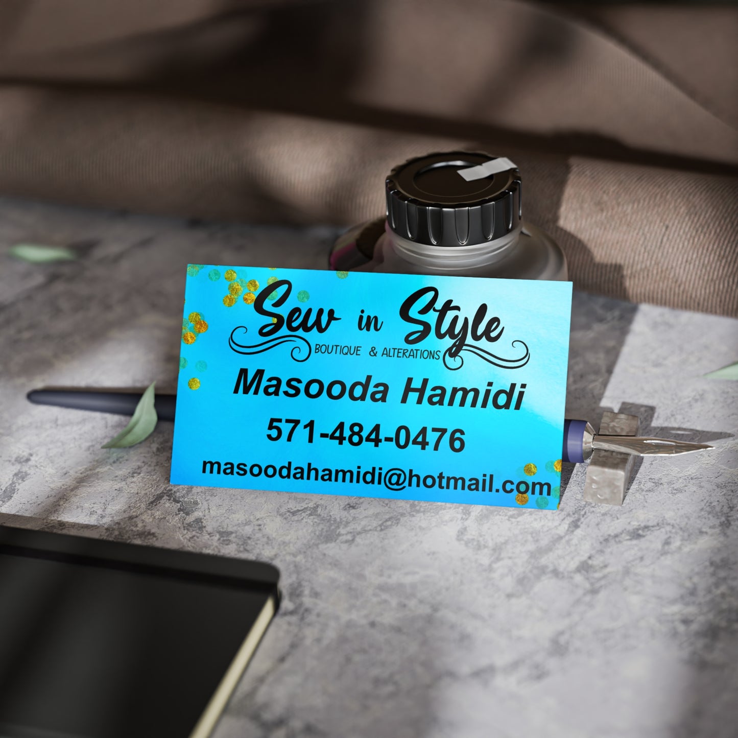 Personalized Business Cards for Sew in Style Boutique