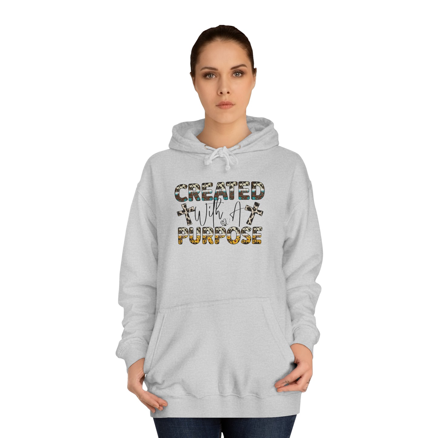 Unisex College Hoodie - Created with a Purpose