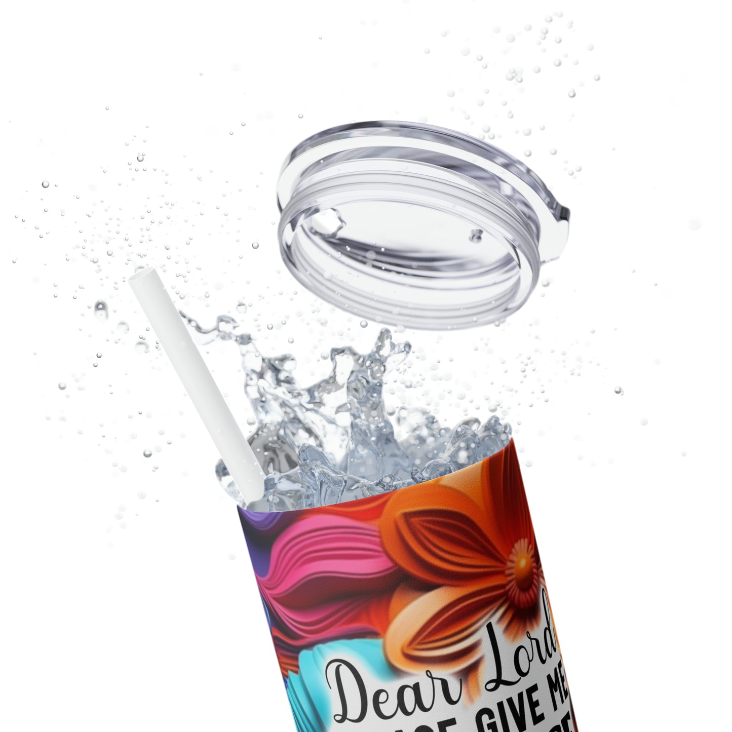 Skinny Tumbler with Straw, 20oz - Sarcastic