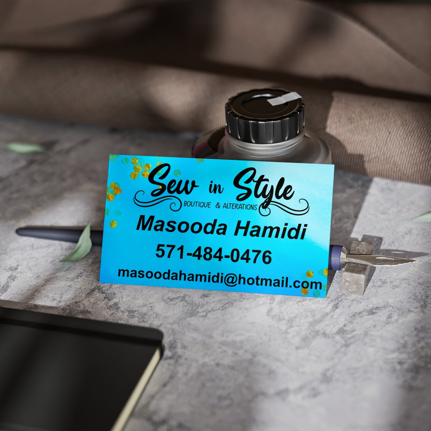Personalized Business Cards for Sew in Style Boutique