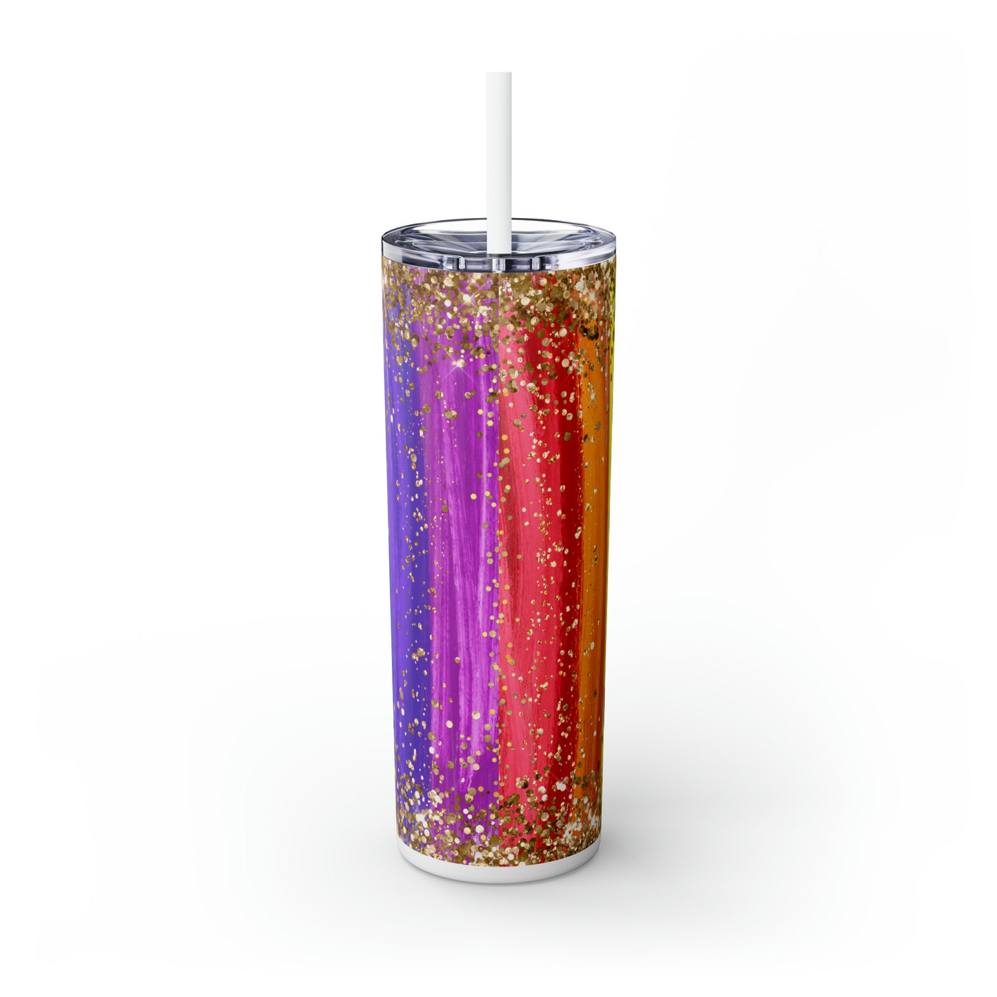 Skinny Tumbler with Straw, 20oz - PRIDE