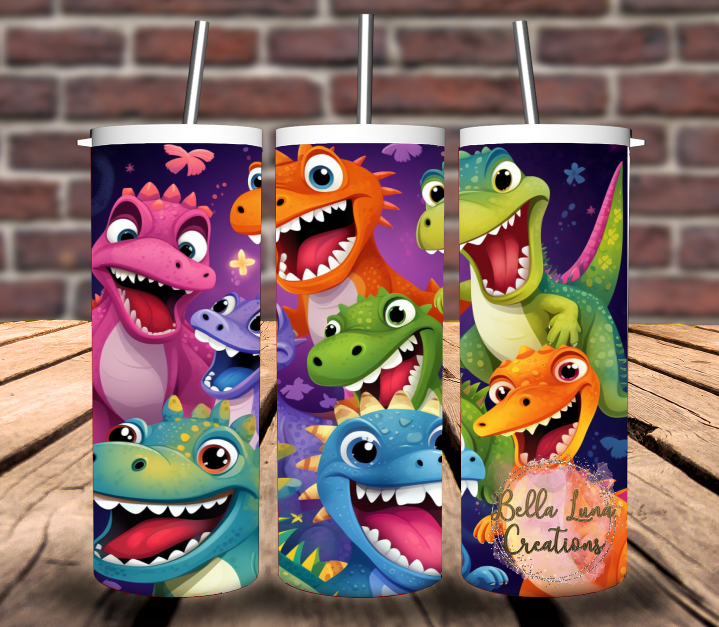 Cute Dinosaurs Tumbler Wrap Bundle - Digital Download ONLY