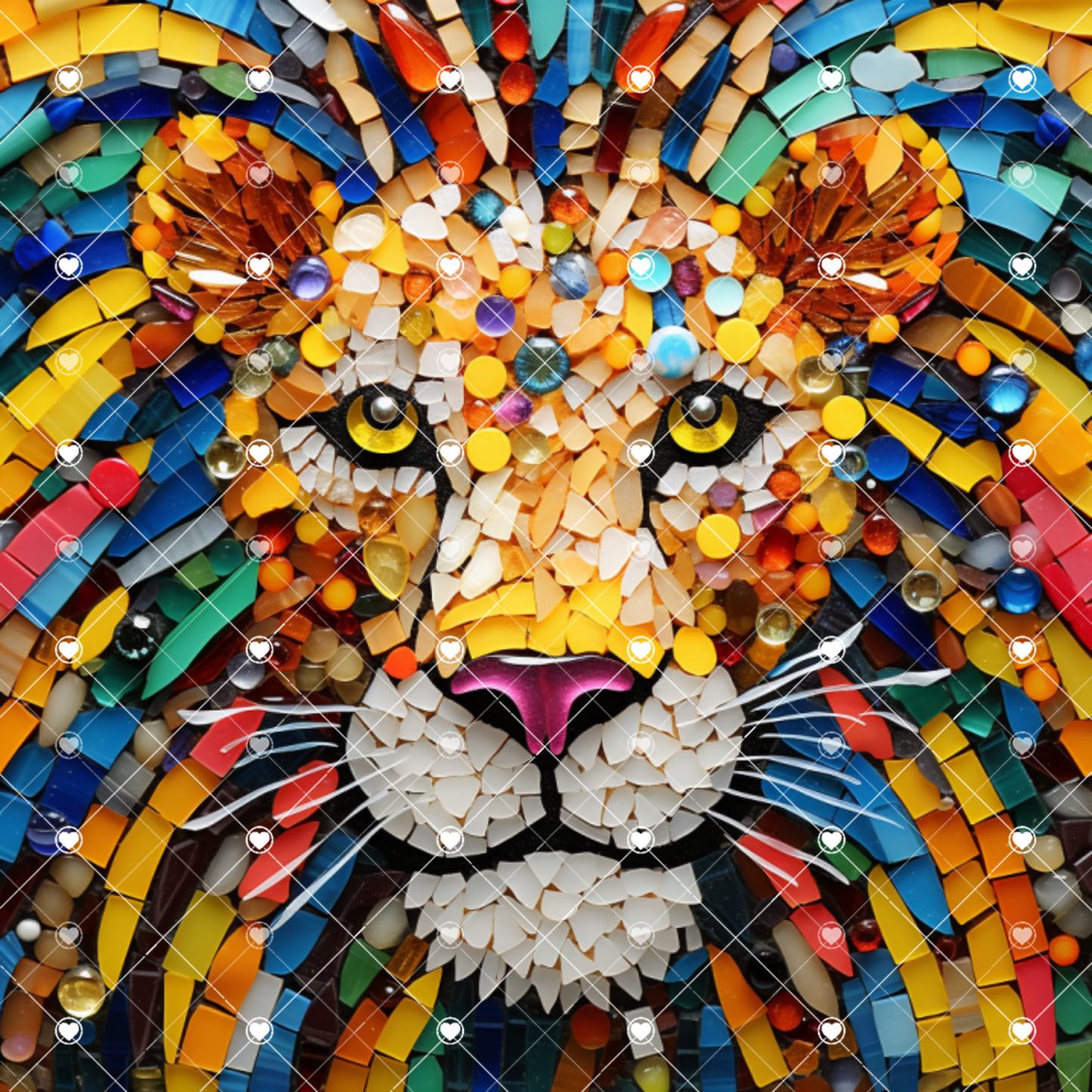 Beaded Lion - Digital Art - Digital File