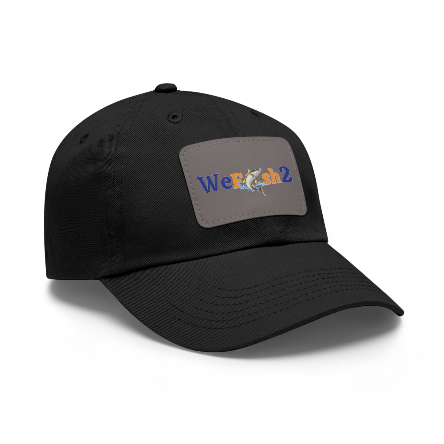 Dad Hat with Leather Patch (Rectangle) - WeFish2