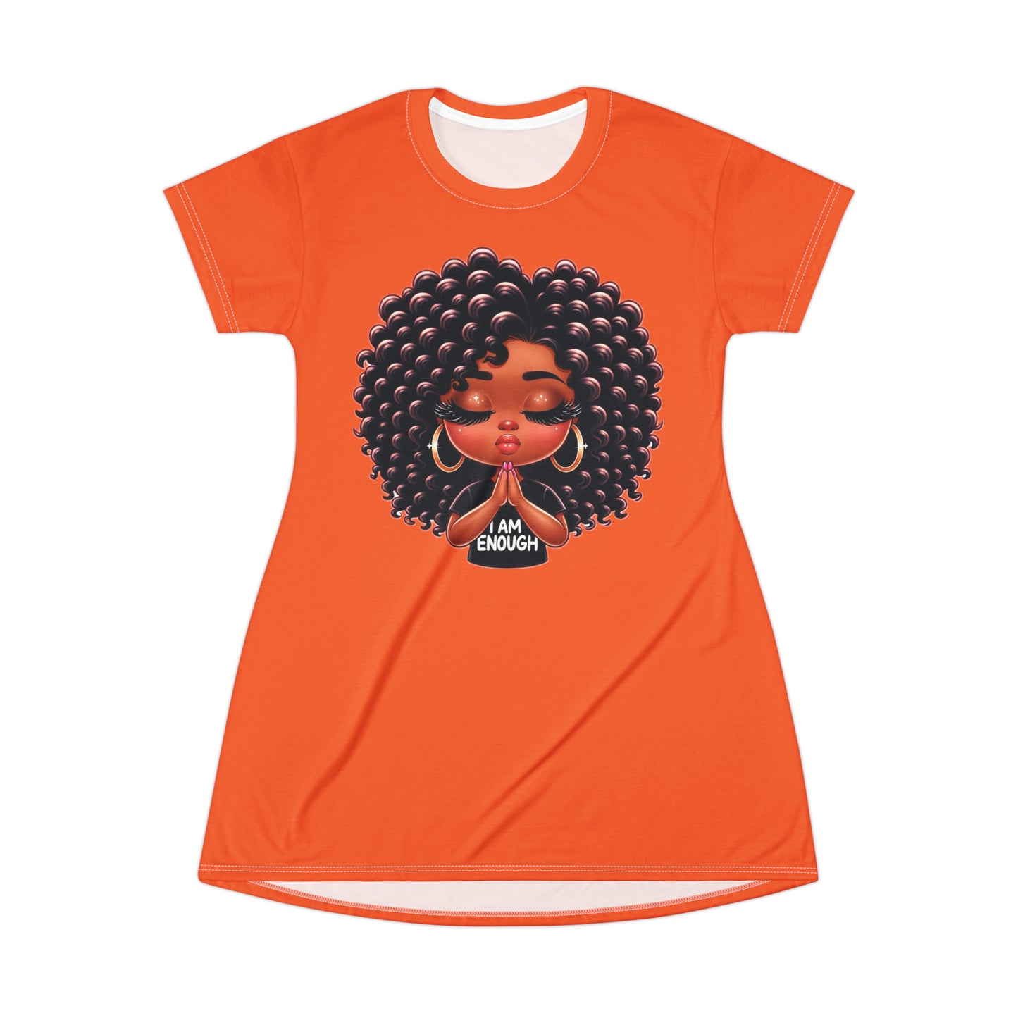 T-Shirt Dress (AOP) - I am enough