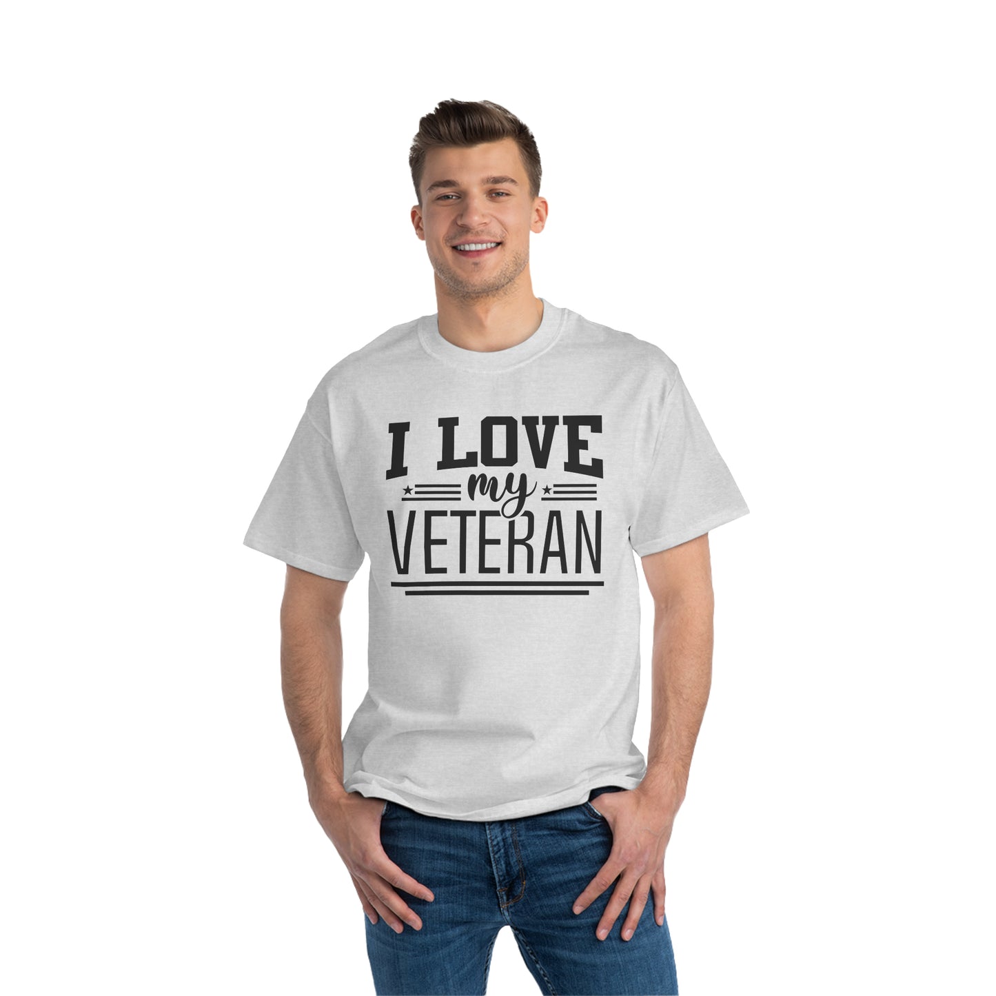 Beefy-T® Short-Sleeve T-Shirt - I love my veteran