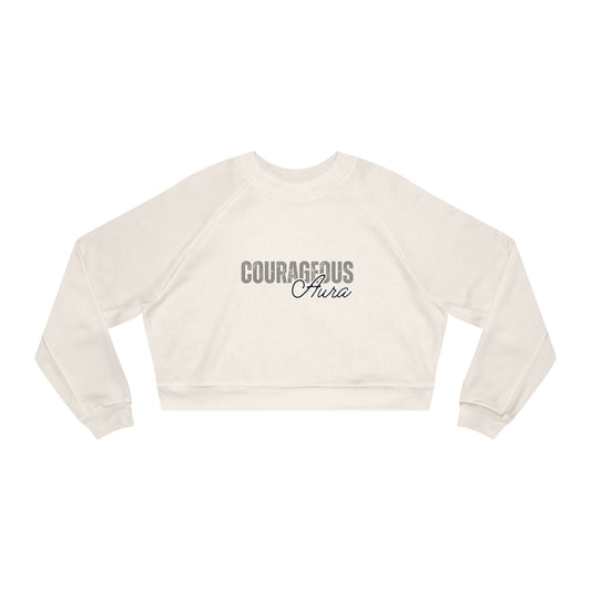 Women's Cropped Fleece Pullover - Courageous Aura