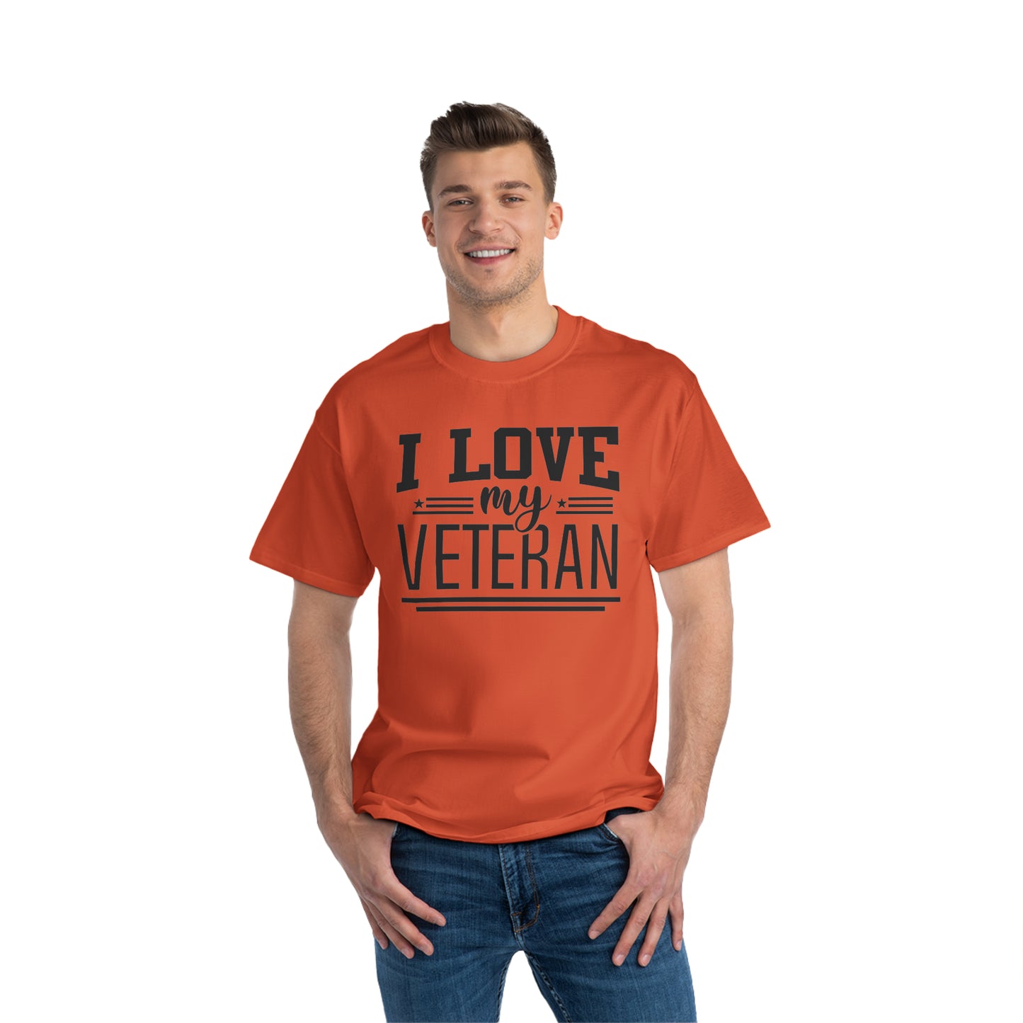 Beefy-T® Short-Sleeve T-Shirt - I love my veteran