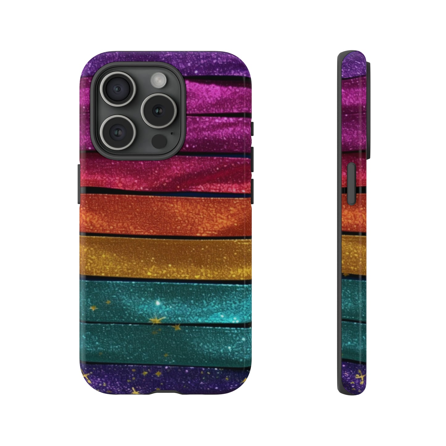 Tough Cases - Rainbow Glitter
