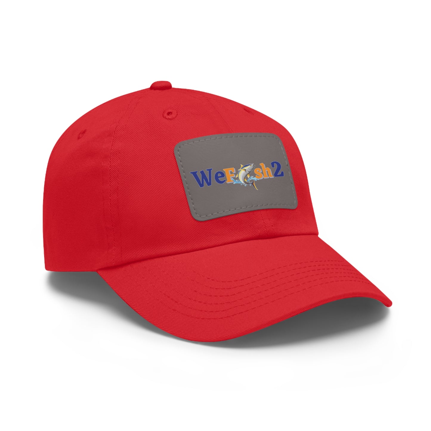 Dad Hat with Leather Patch (Rectangle) - WeFish2