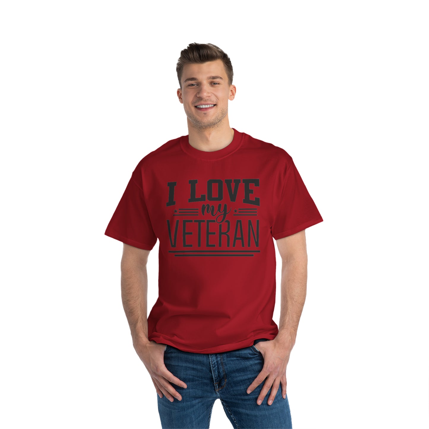Beefy-T® Short-Sleeve T-Shirt - I love my veteran