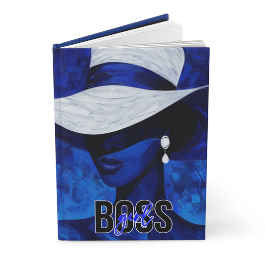 Hardcover Journal Matte - Blue Boss Girl