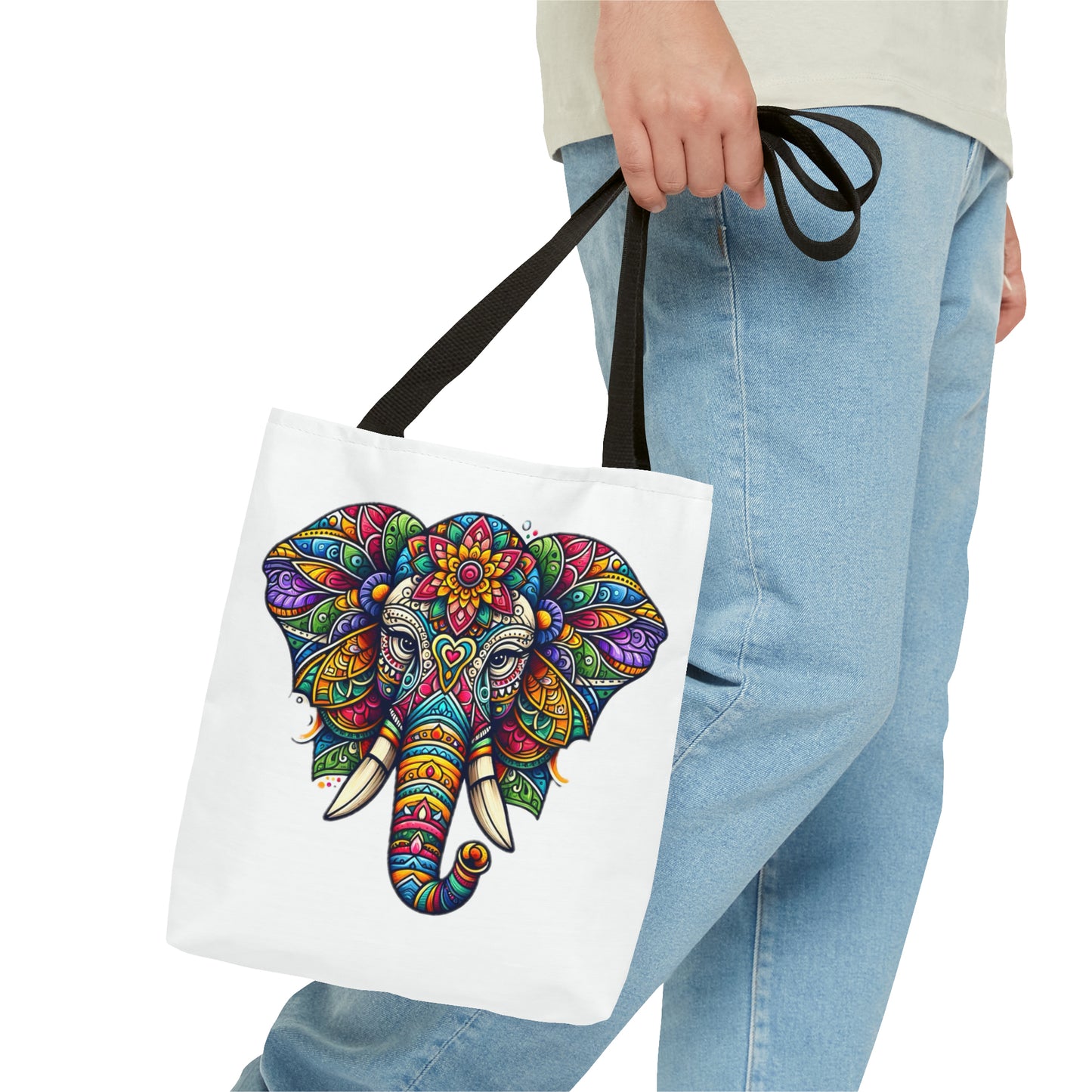 Tote Bag (AOP) - Elephant Mandala Design