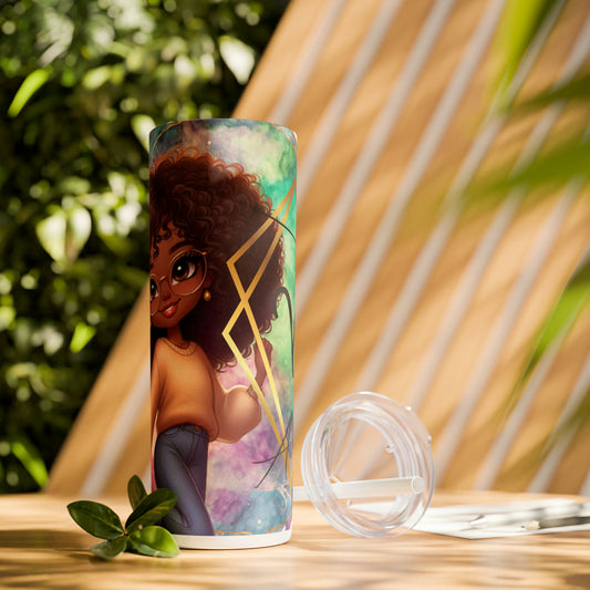 Skinny Tumbler with Straw, 20oz - Aries