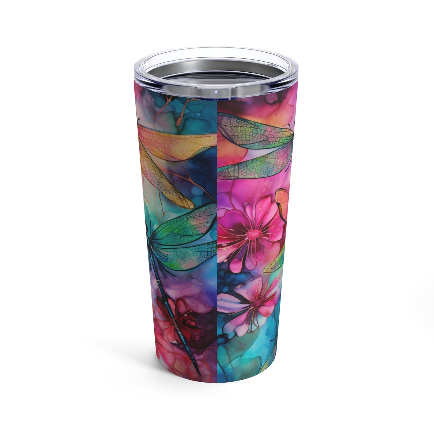 Tumbler 20oz - Alcohol Ink Dragonflies