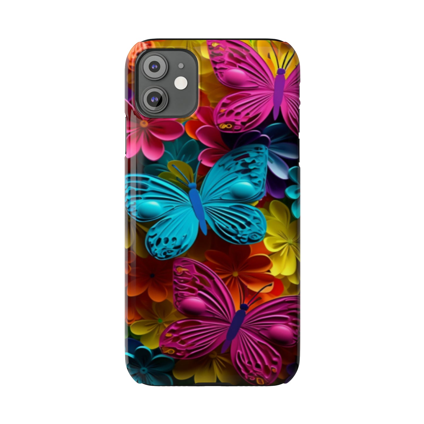Slim Phone Cases - Colorful Butterflies