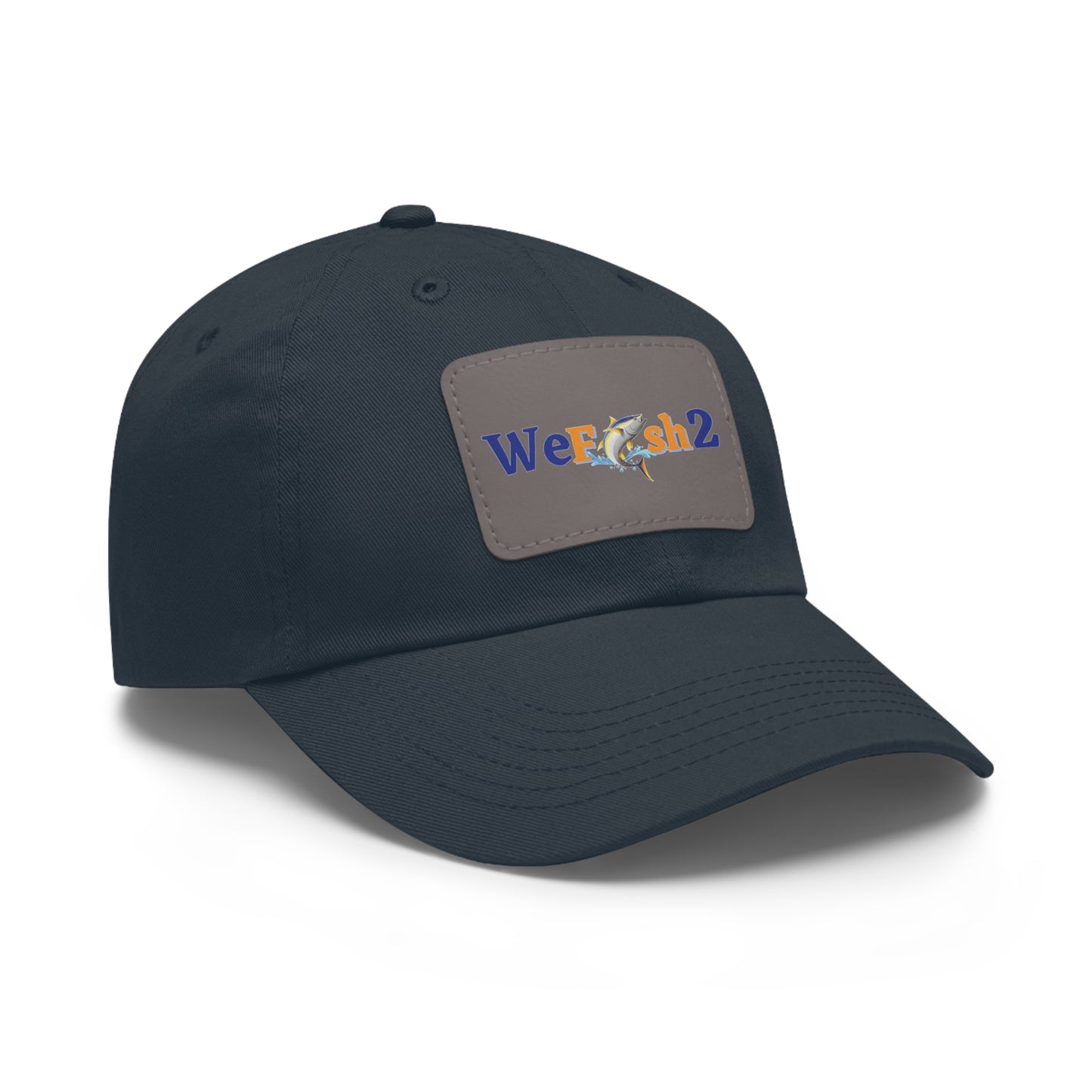 Dad Hat with Leather Patch (Rectangle) - WeFish2