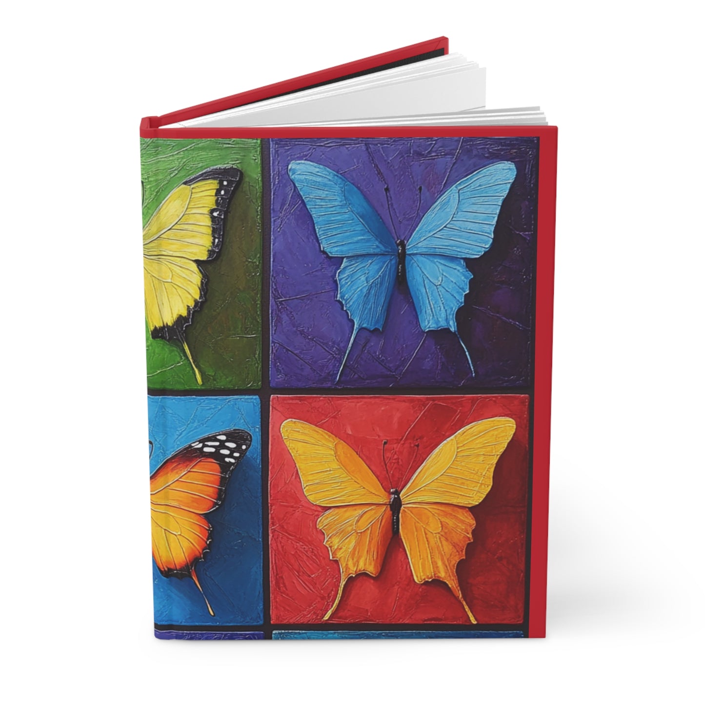 Butterfly Art Hardcover Journal - Colorful Nature Inspired Notebook