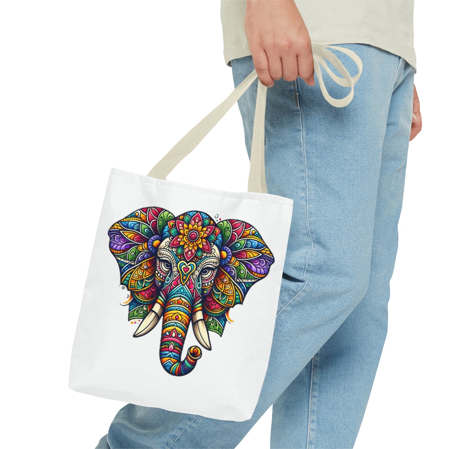Tote Bag (AOP) - Elephant Mandala Design