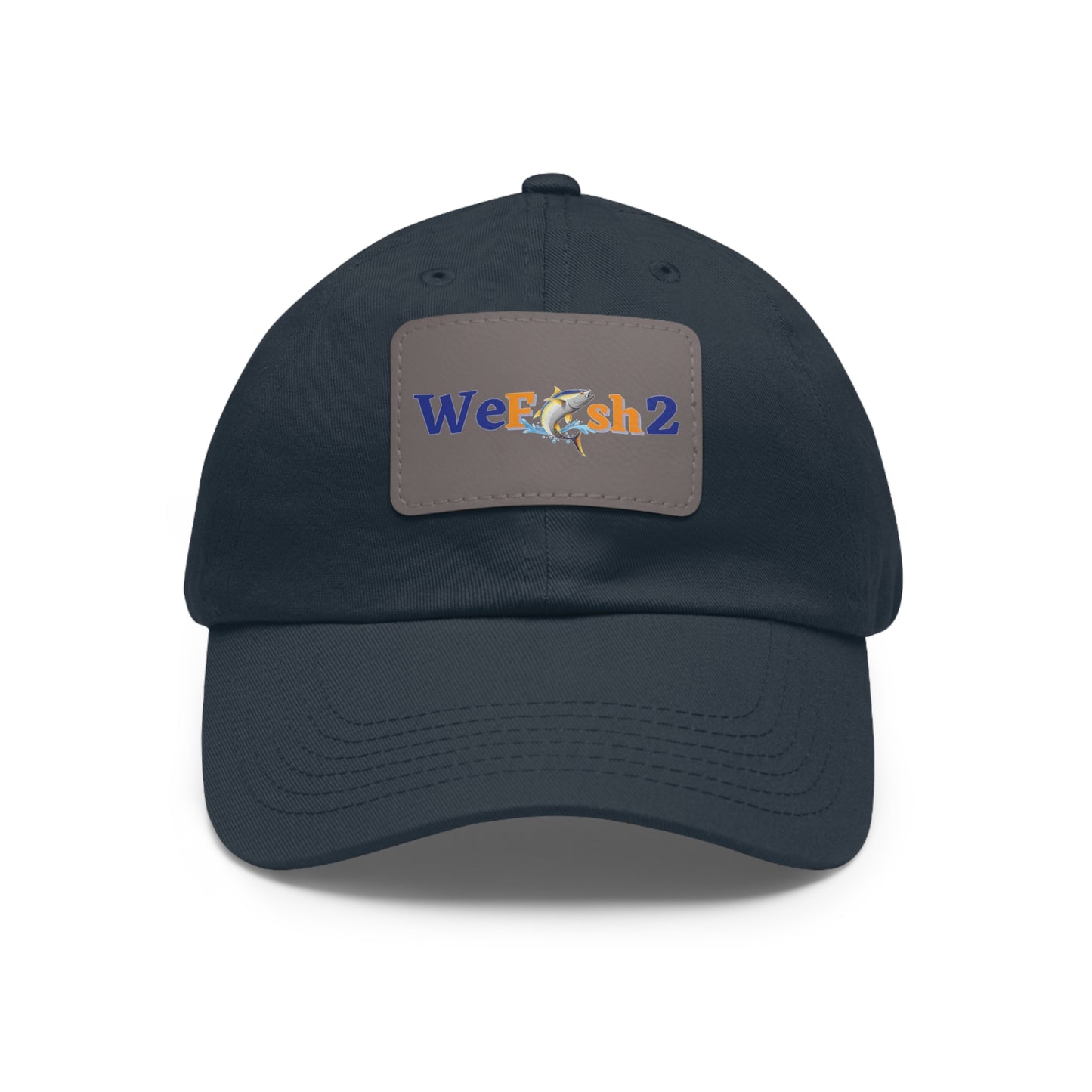 Dad Hat with Leather Patch (Rectangle) - WeFish2