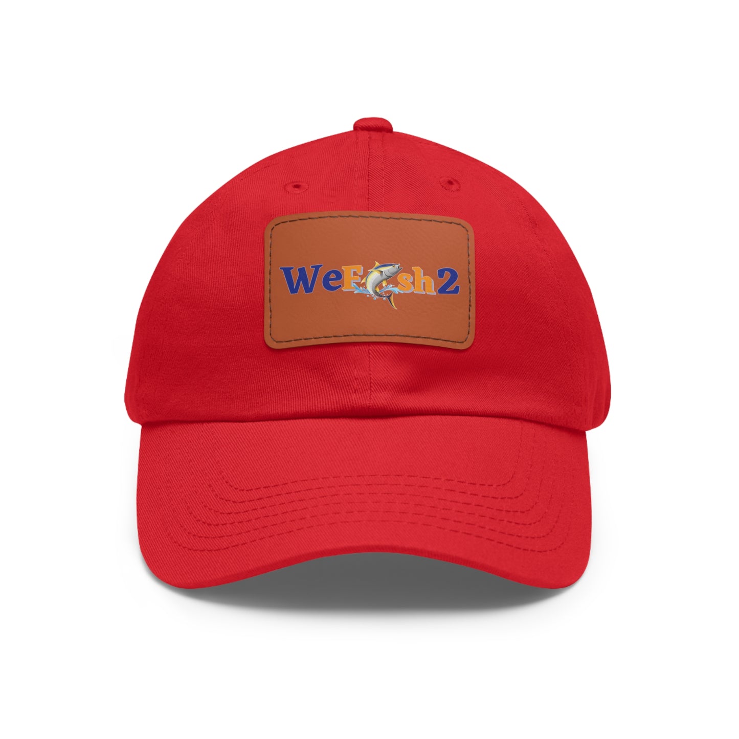 Dad Hat with Leather Patch (Rectangle) - WeFish2