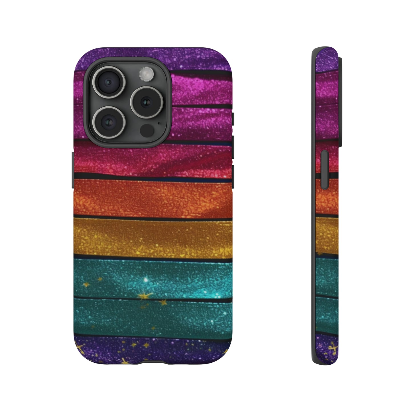Tough Cases - Rainbow Glitter