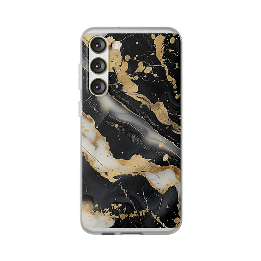 Flexi Cases - Black and Gold Marble