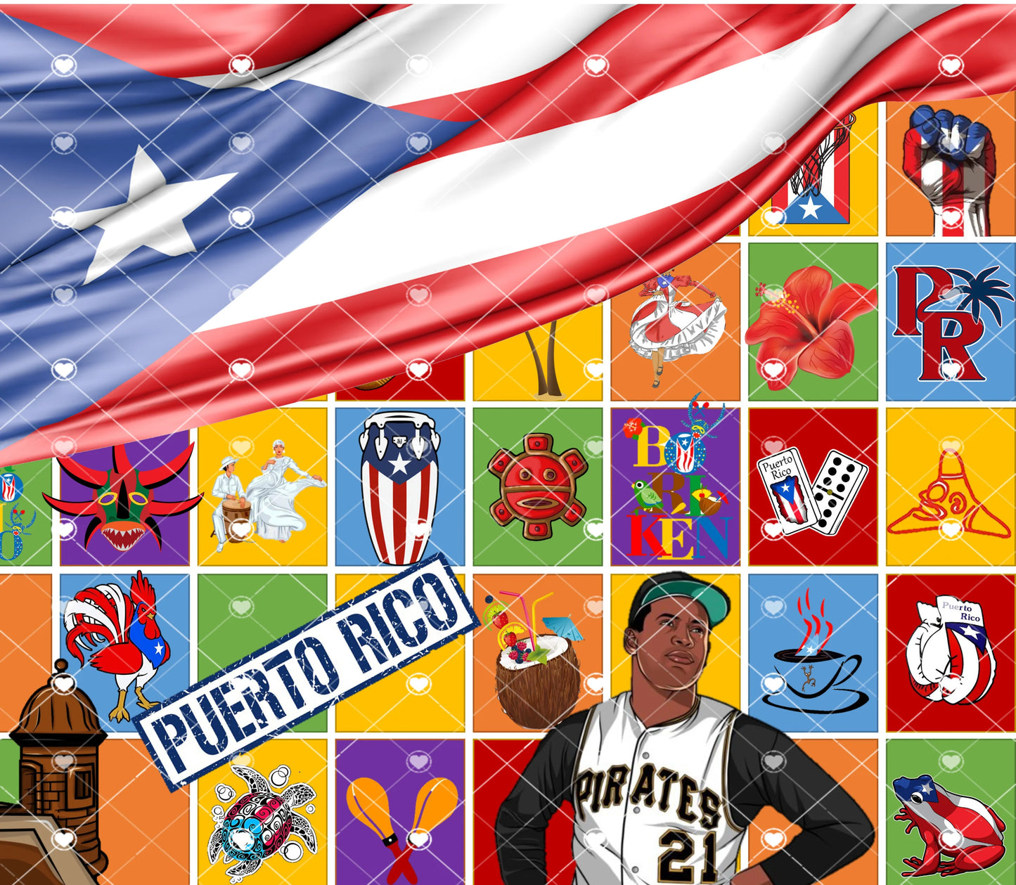 Puerto Rico Tumbler Wrap