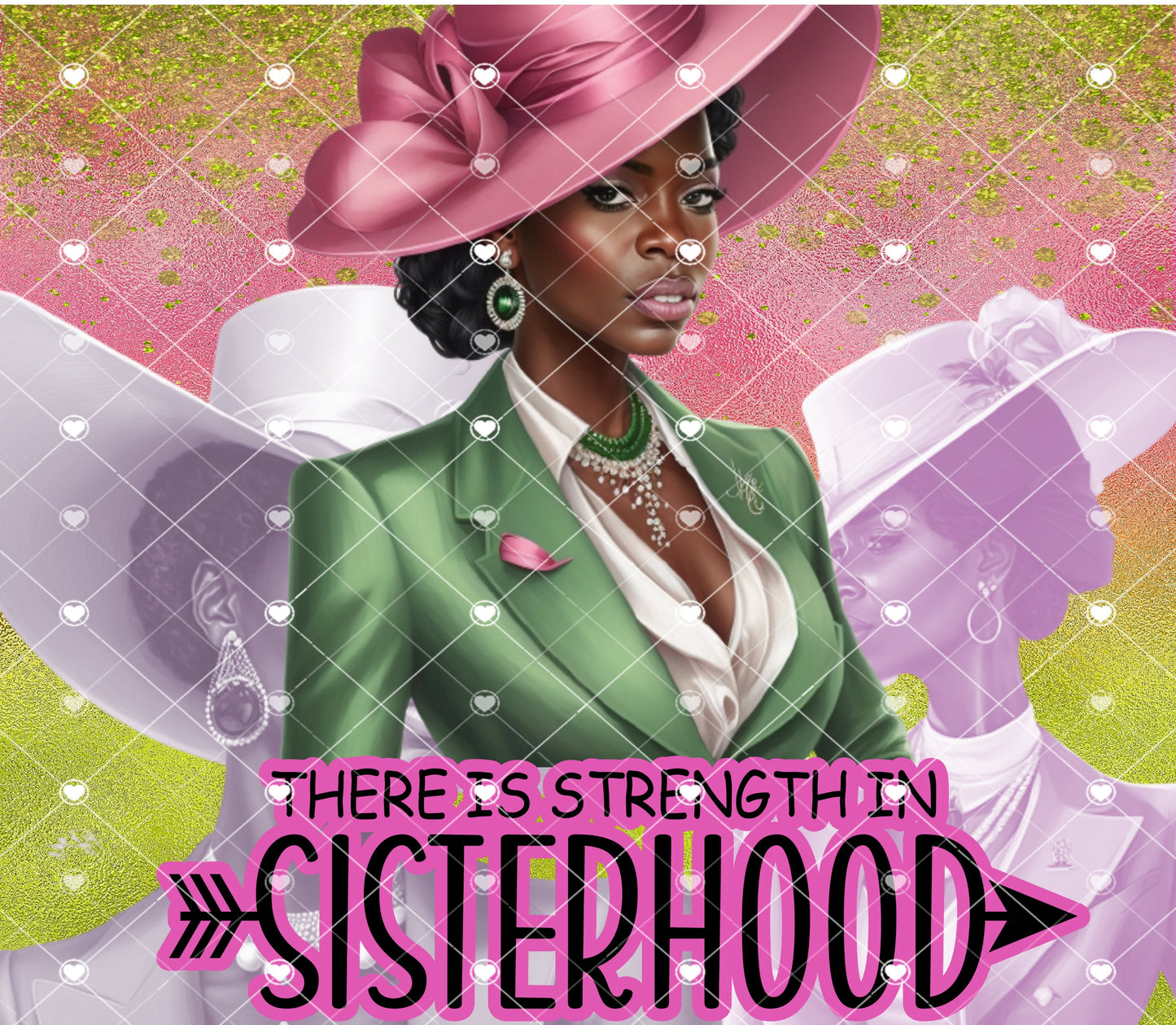 5 PNG Bundle - Strength in Sisterhood - Straight Sublimation Tumbler Wraps (5 wraps)