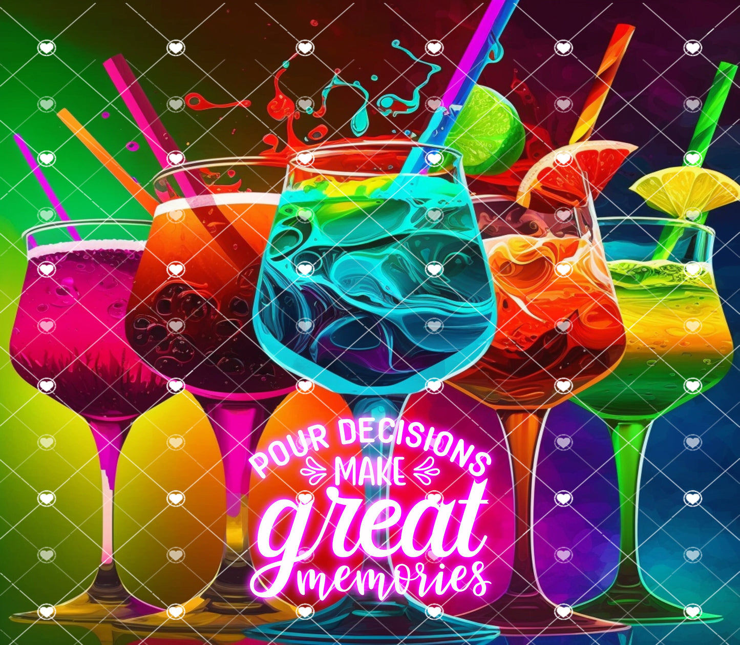 5 Tumbler Wraps Bundle for Sublimation - Pour Decisions