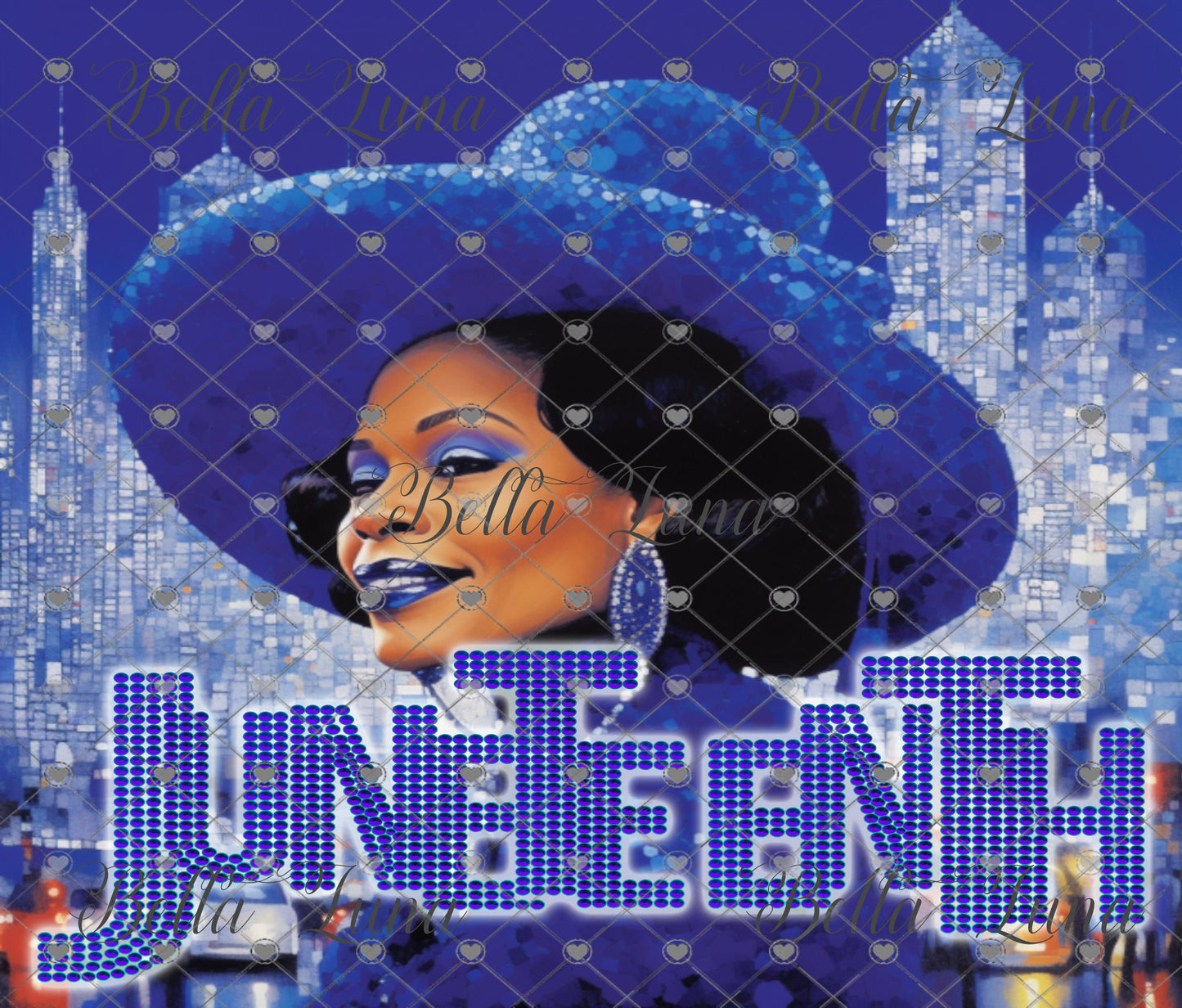 Juneteenth Bundle - Blue - Tumbler Wraps for 20oz tumblers - Bundle of 5 wraps