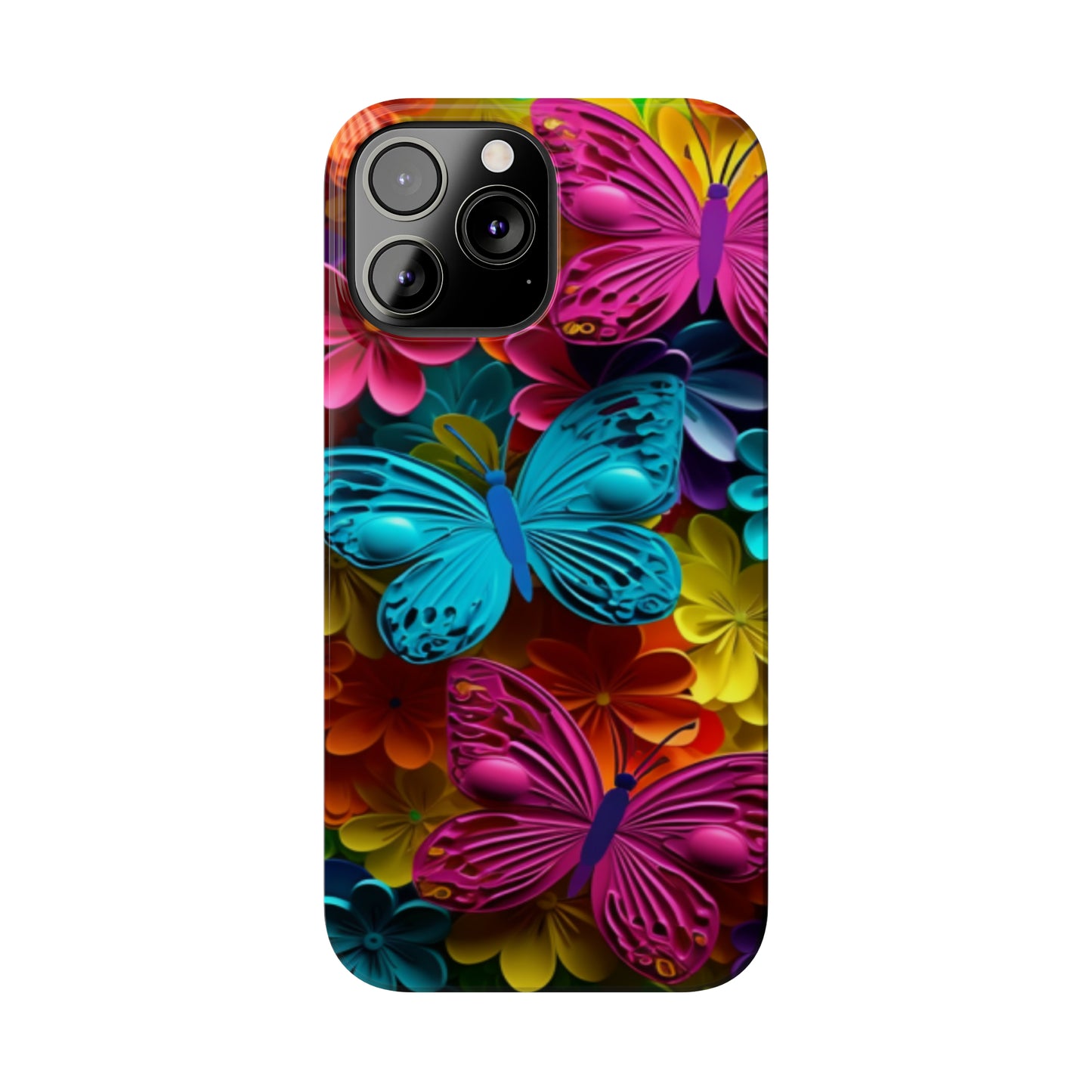 Slim Phone Cases - Colorful Butterflies