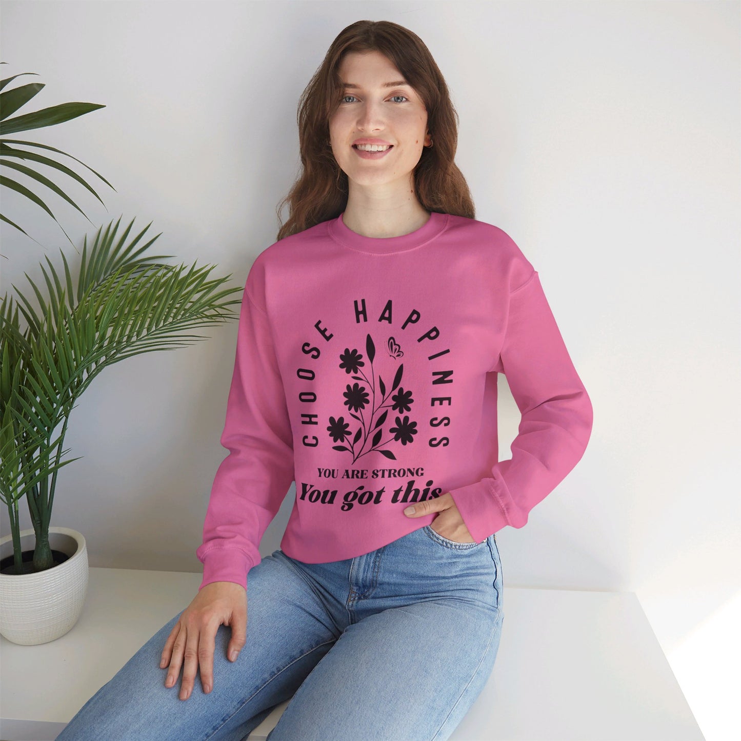 Unisex Heavy Blend™ Crewneck Sweatshirt - Choose Happiness