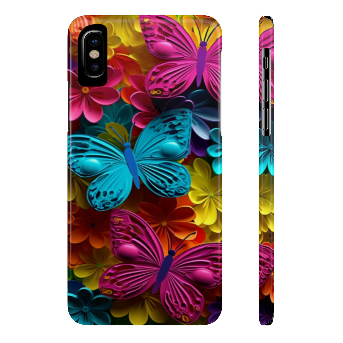 Slim Phone Cases - Colorful Butterflies