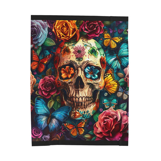 Velveteen Plush Blanket - Skull