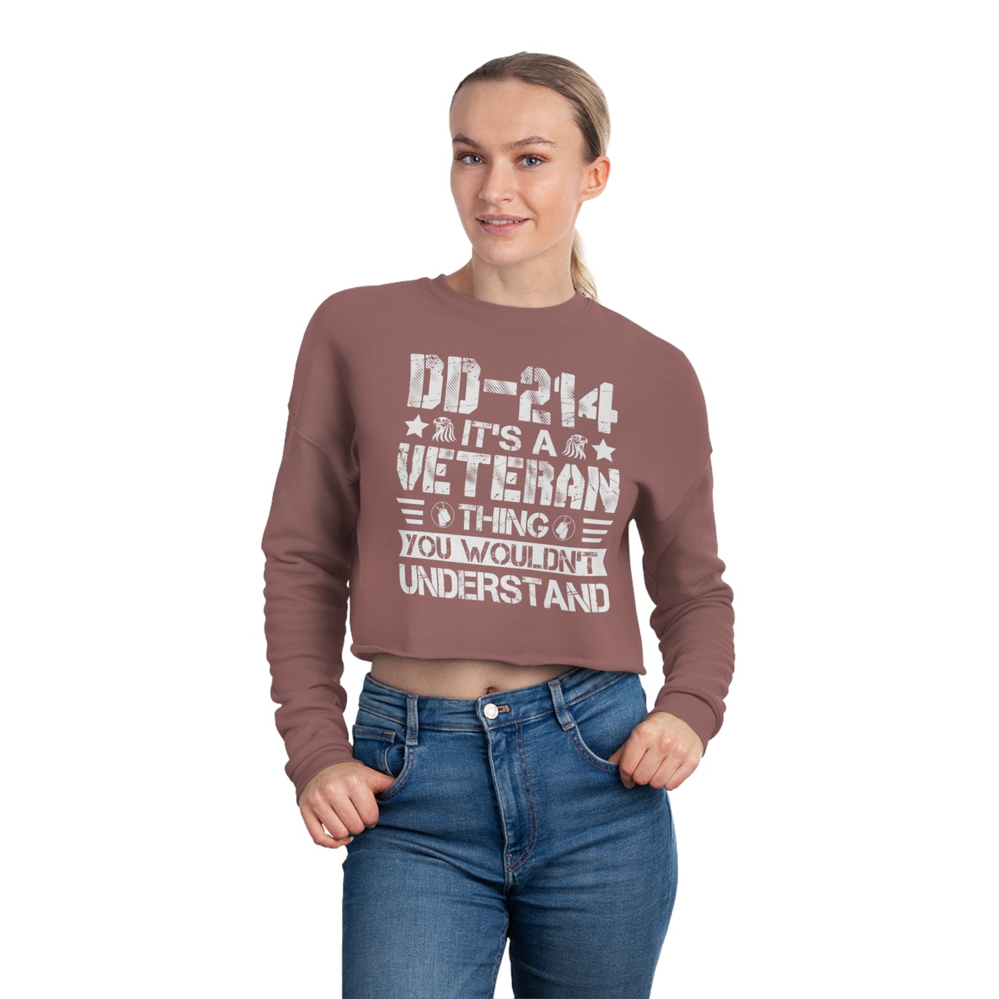 Women's Cropped Sweatshirt - Its a Veteran Thing