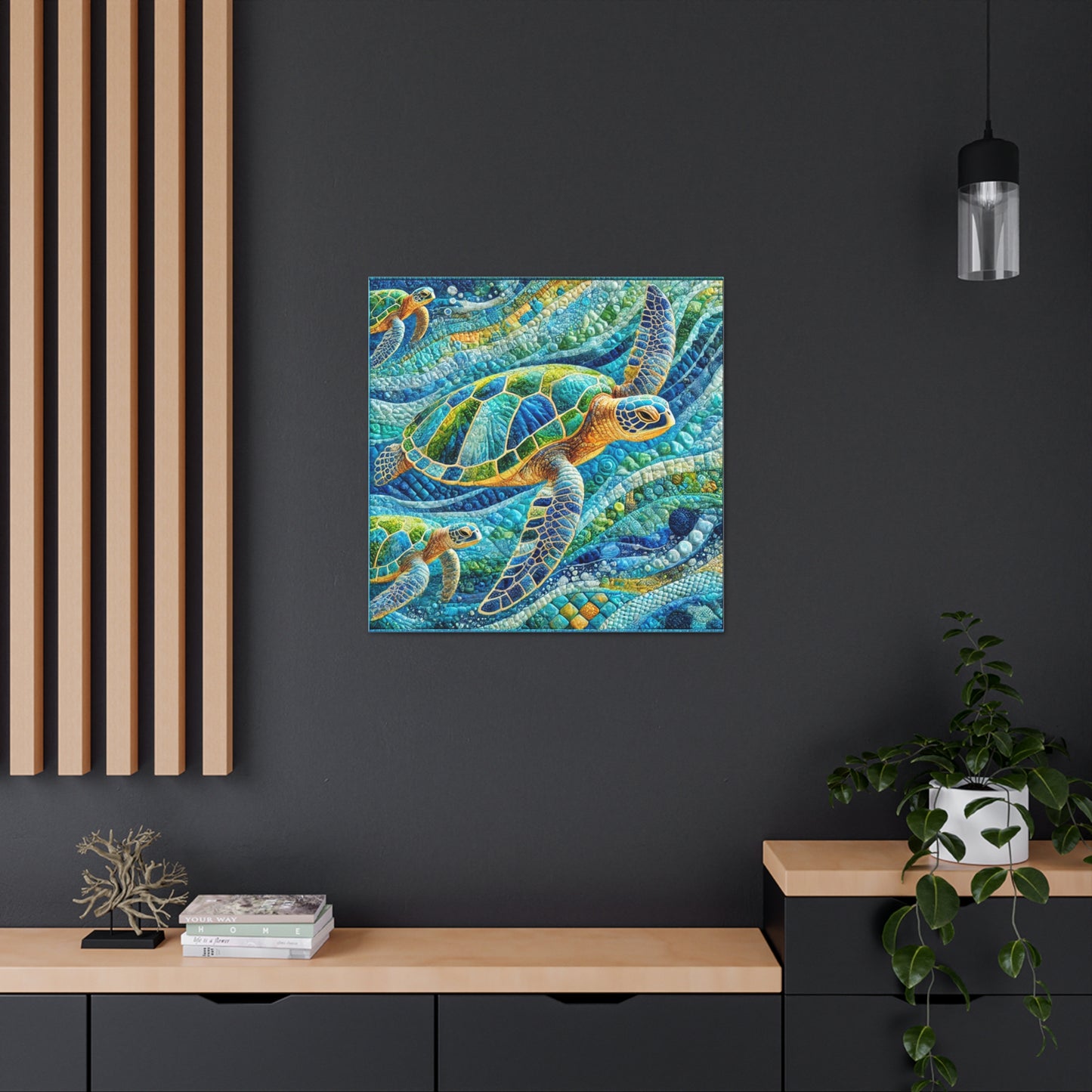 Canvas Gallery Wraps - Quilted Sea turtle