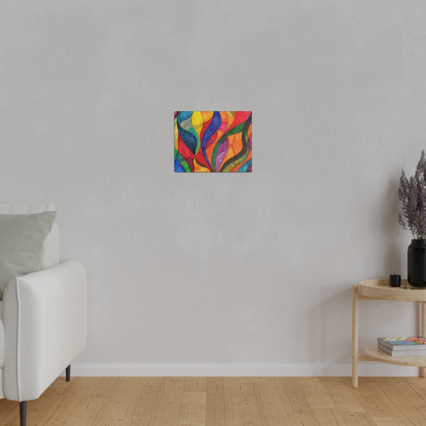 Matte Canvas, Stretched, 0.75" - Abstract Colorful Design