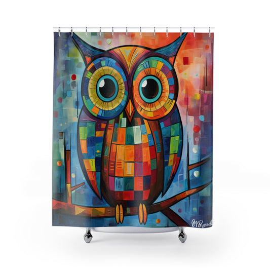 Shower Curtains - Colorful Owl