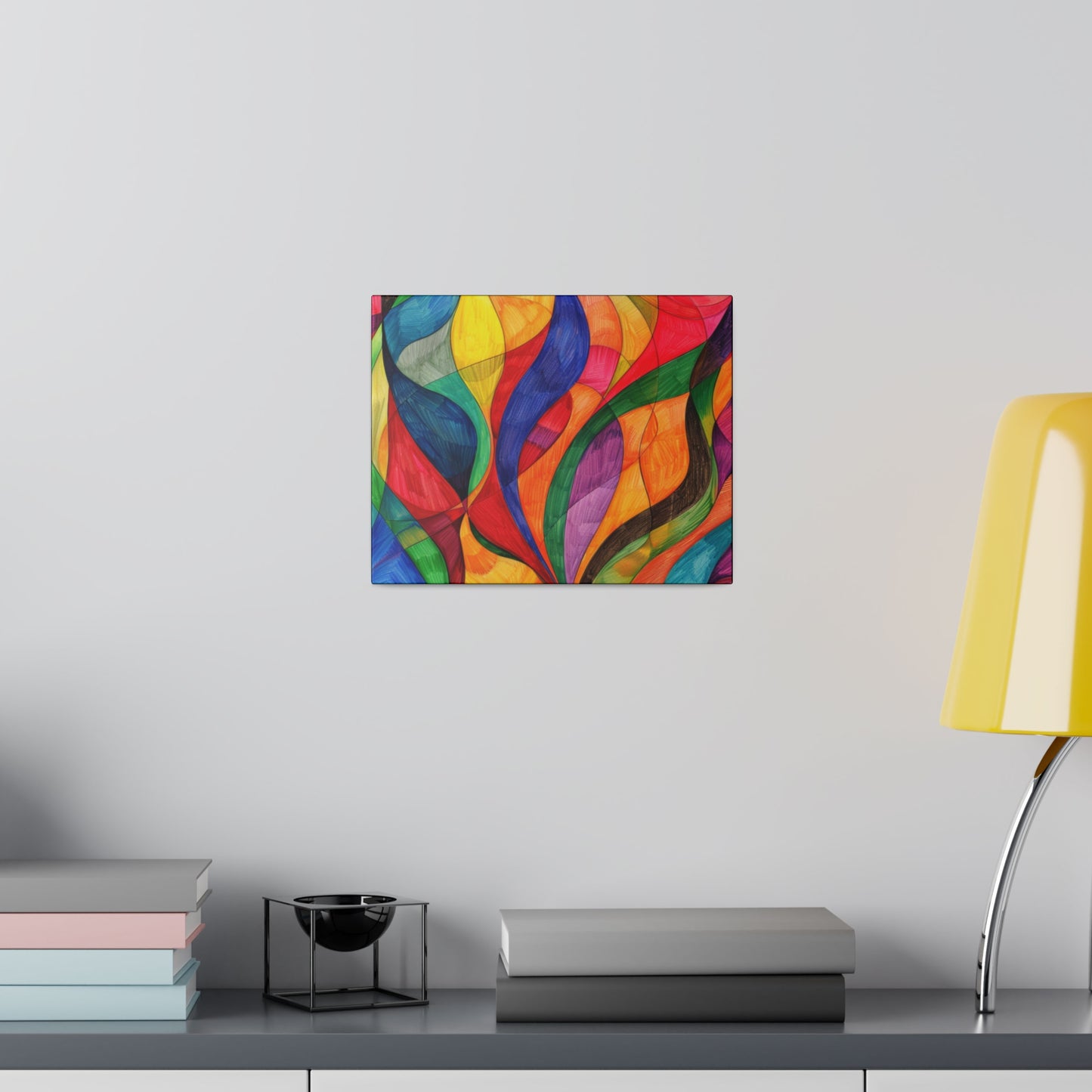 Matte Canvas, Stretched, 0.75" - Abstract Colorful Design