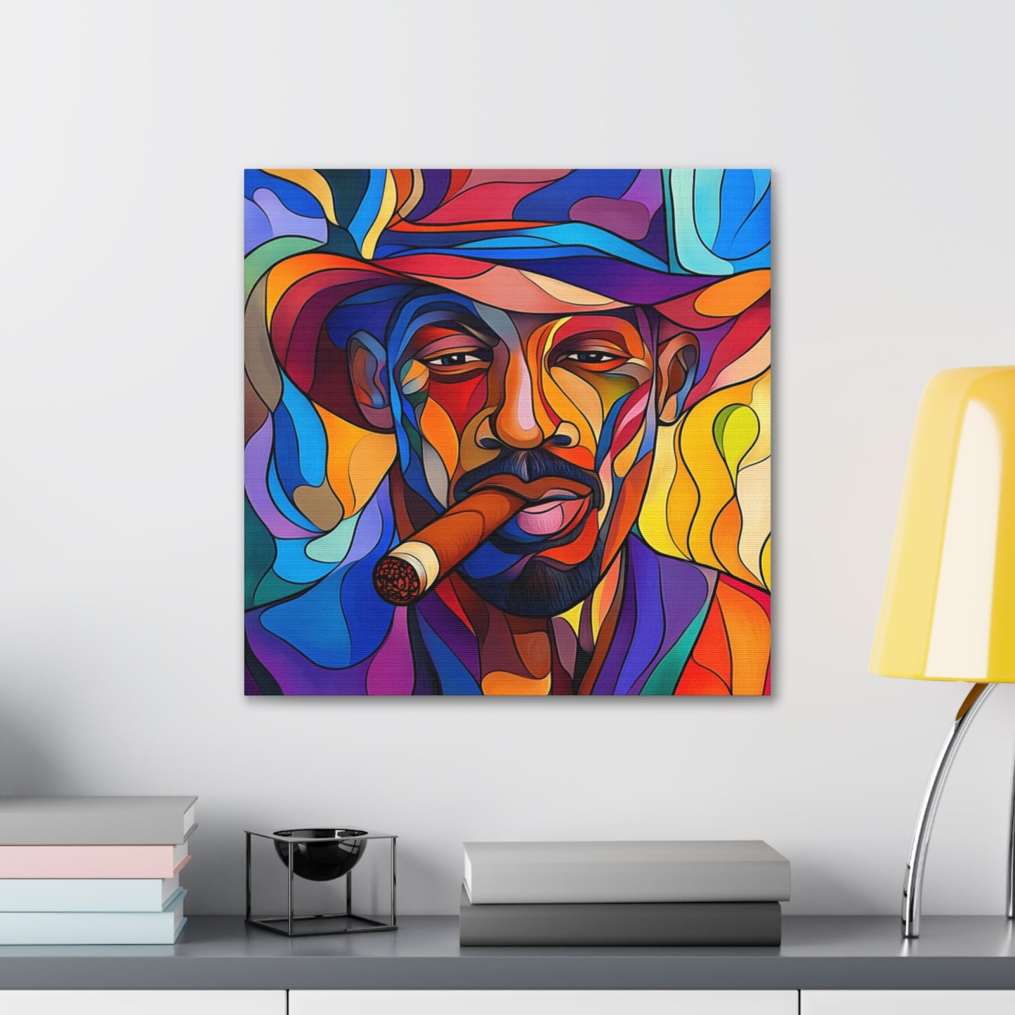 Canvas Gallery Wraps - Abstract Colorful Cigar Lover