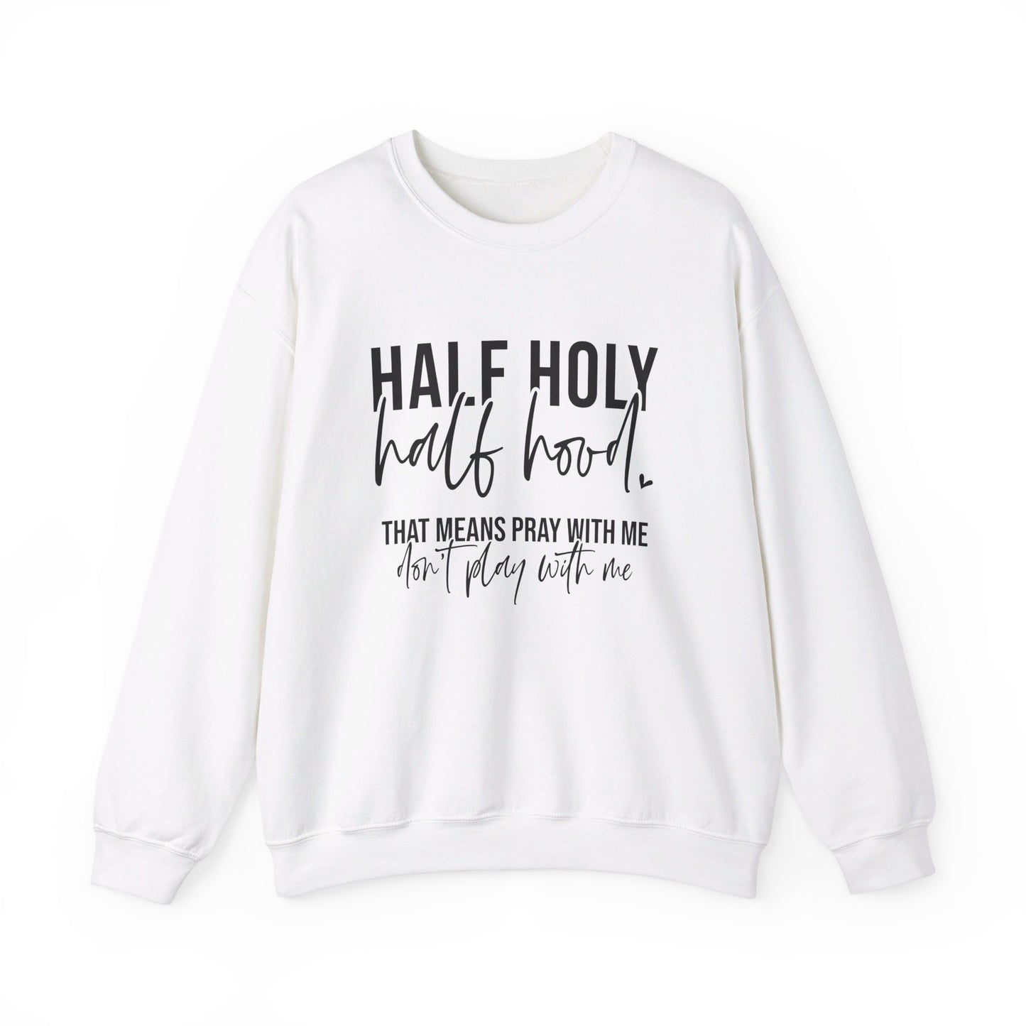 Unisex Heavy Blend™ Crewneck Sweatshirt - HALF HJOLY HALF HOOD