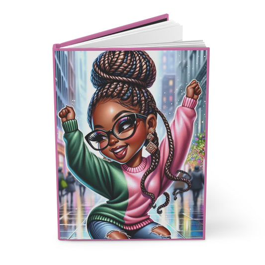 Hardcover Journal Matte - Pink and Green