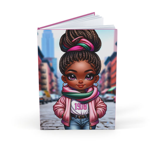 Hardcover Journal (A5) - Pink and Green