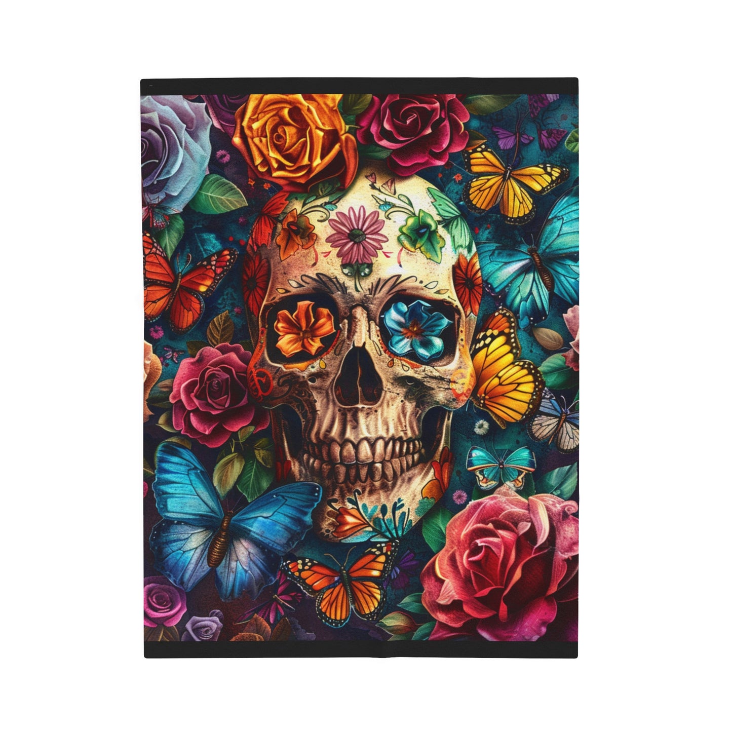 Velveteen Plush Blanket - Skull