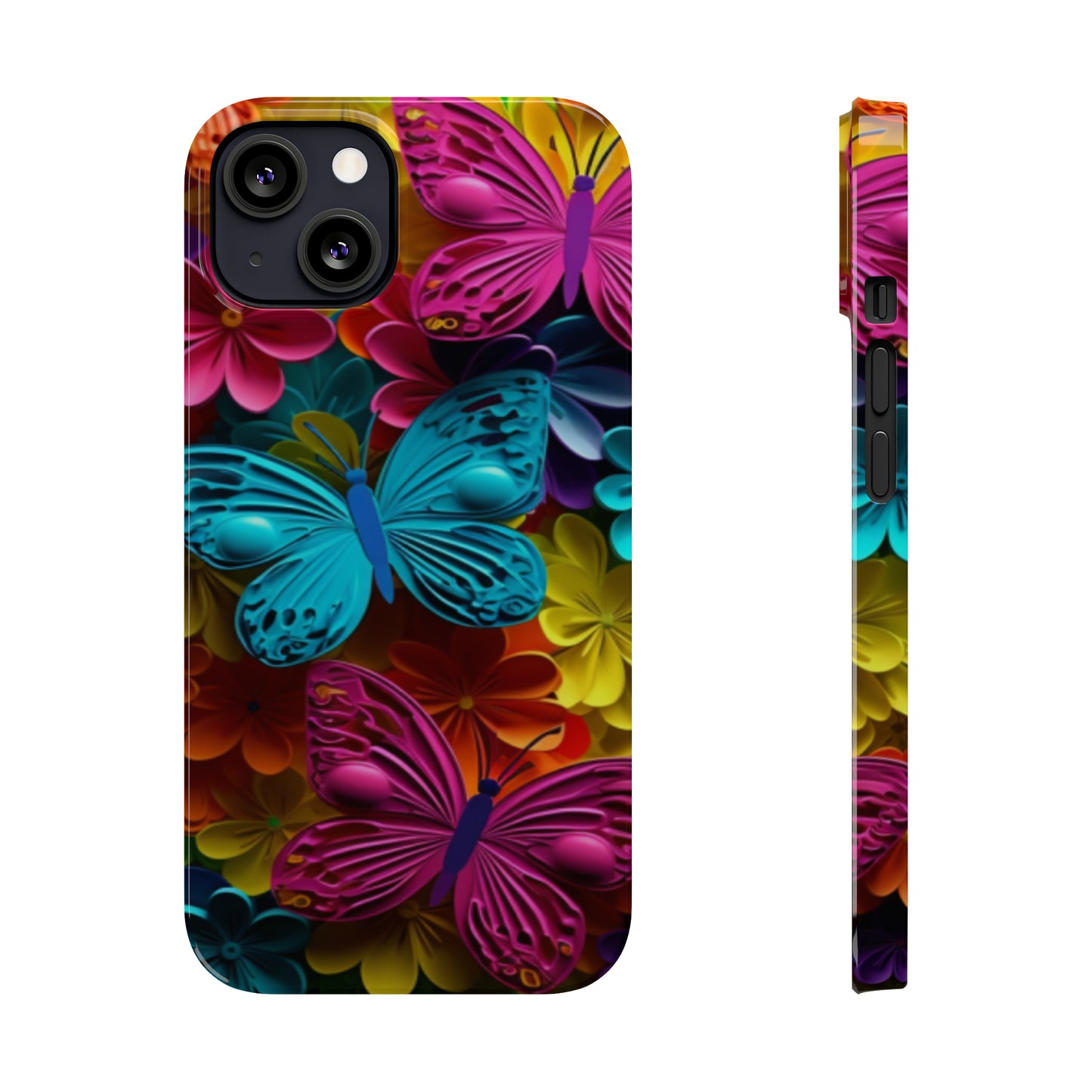 Slim Phone Cases - Colorful Butterflies