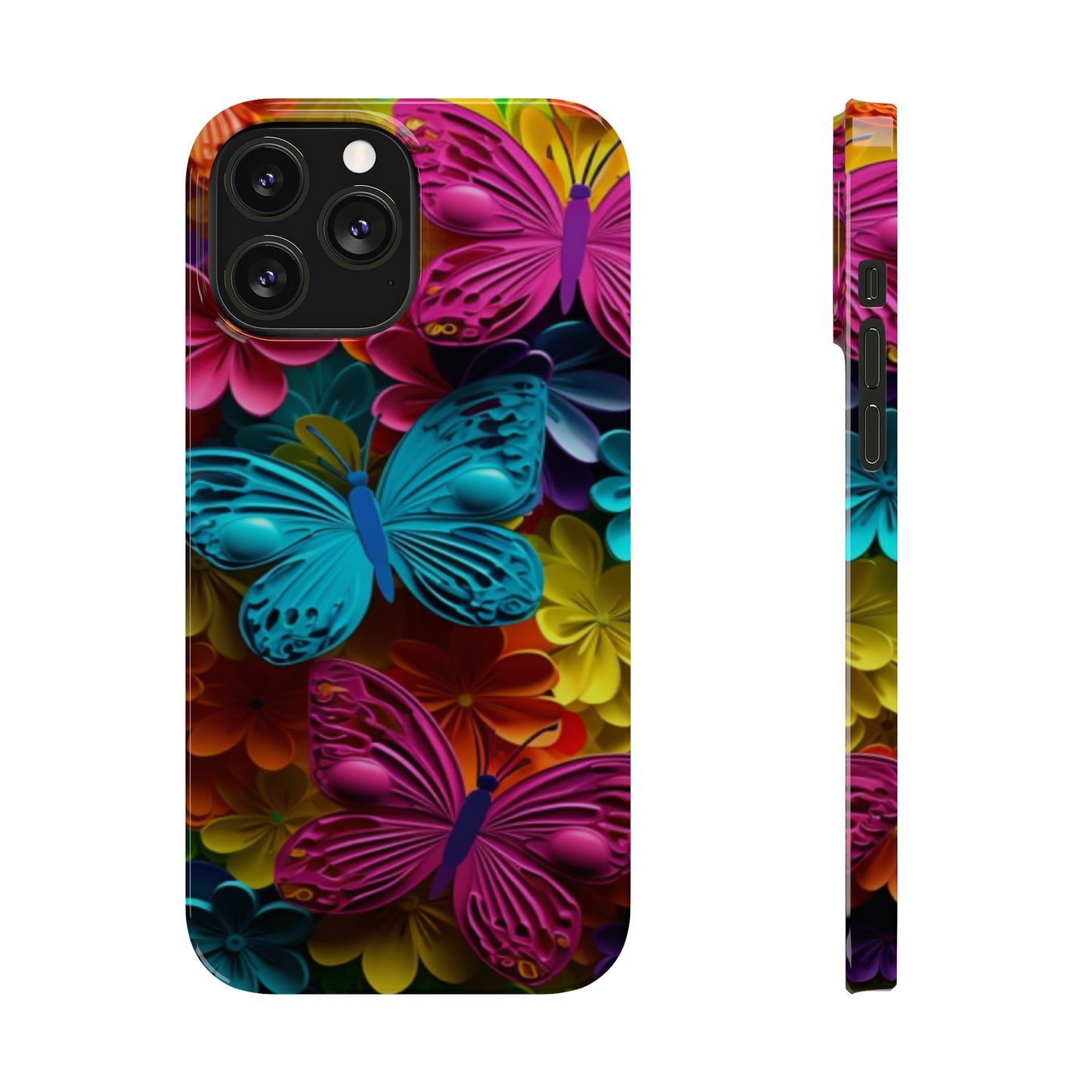 Slim Phone Cases - Colorful Butterflies