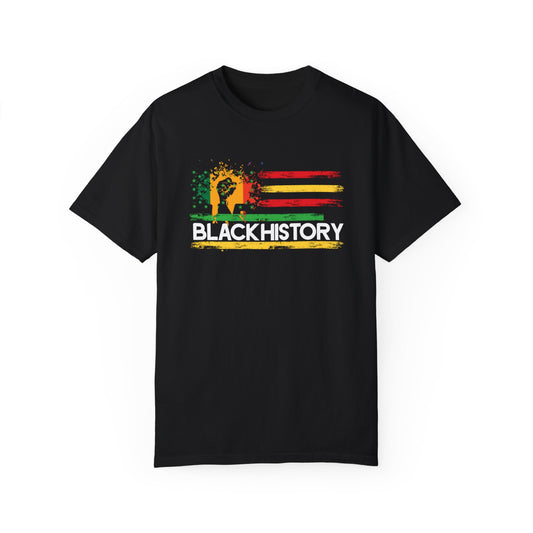 Unisex Garment-Dyed T-shirt - Black History T-shirt