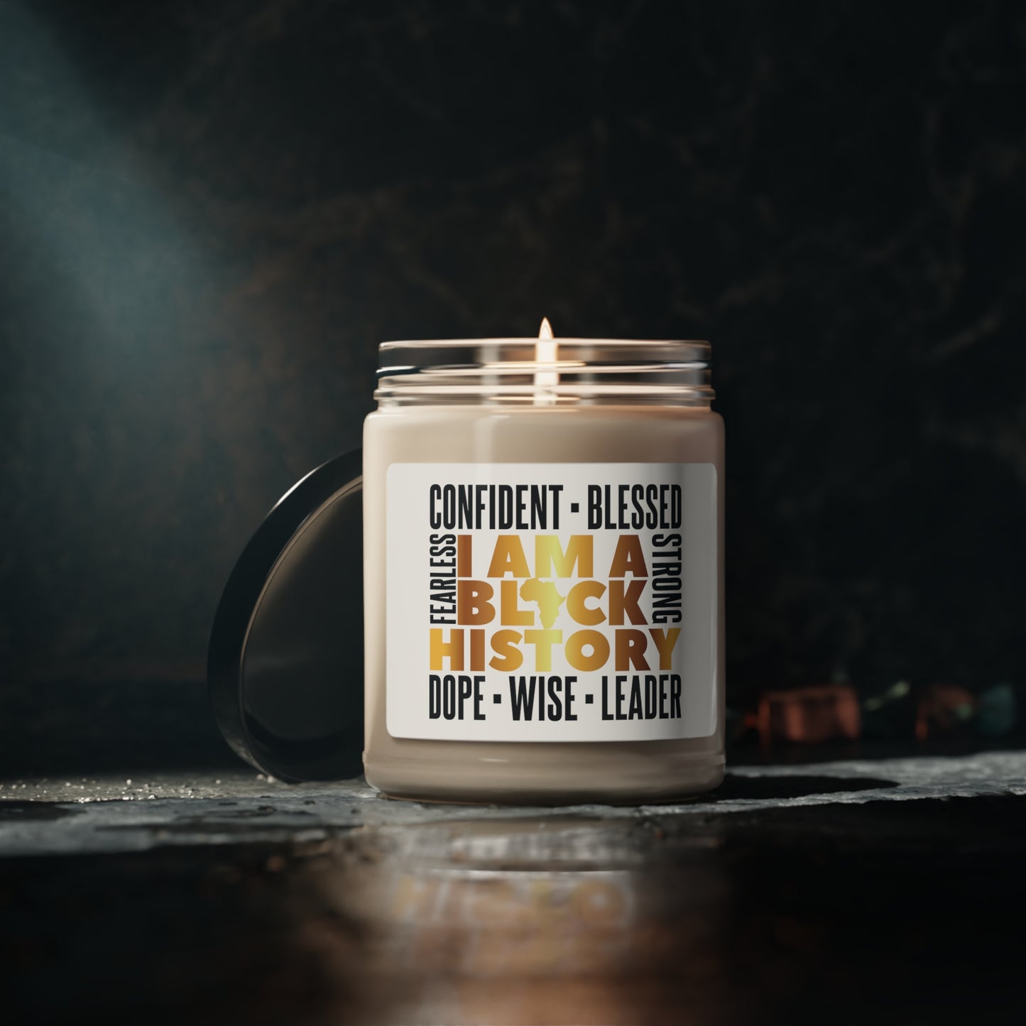 Scented Soy Candle, 9oz - I am Black History