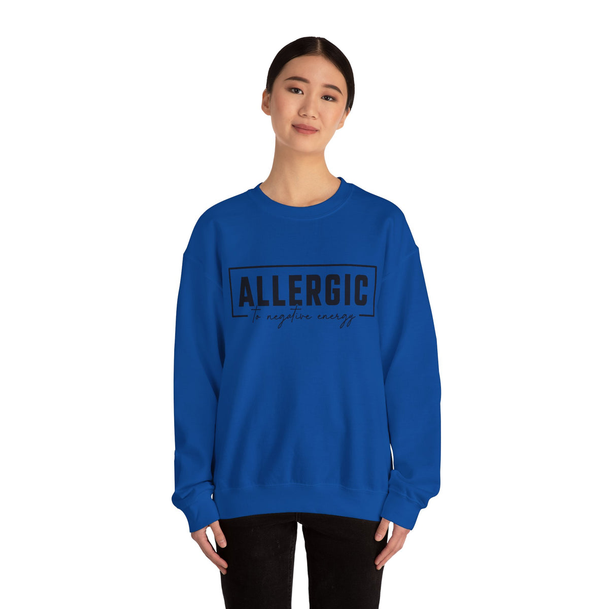 Unisex Heavy Blend™ Crewneck Sweatshirt - Allergic to Negative Energy